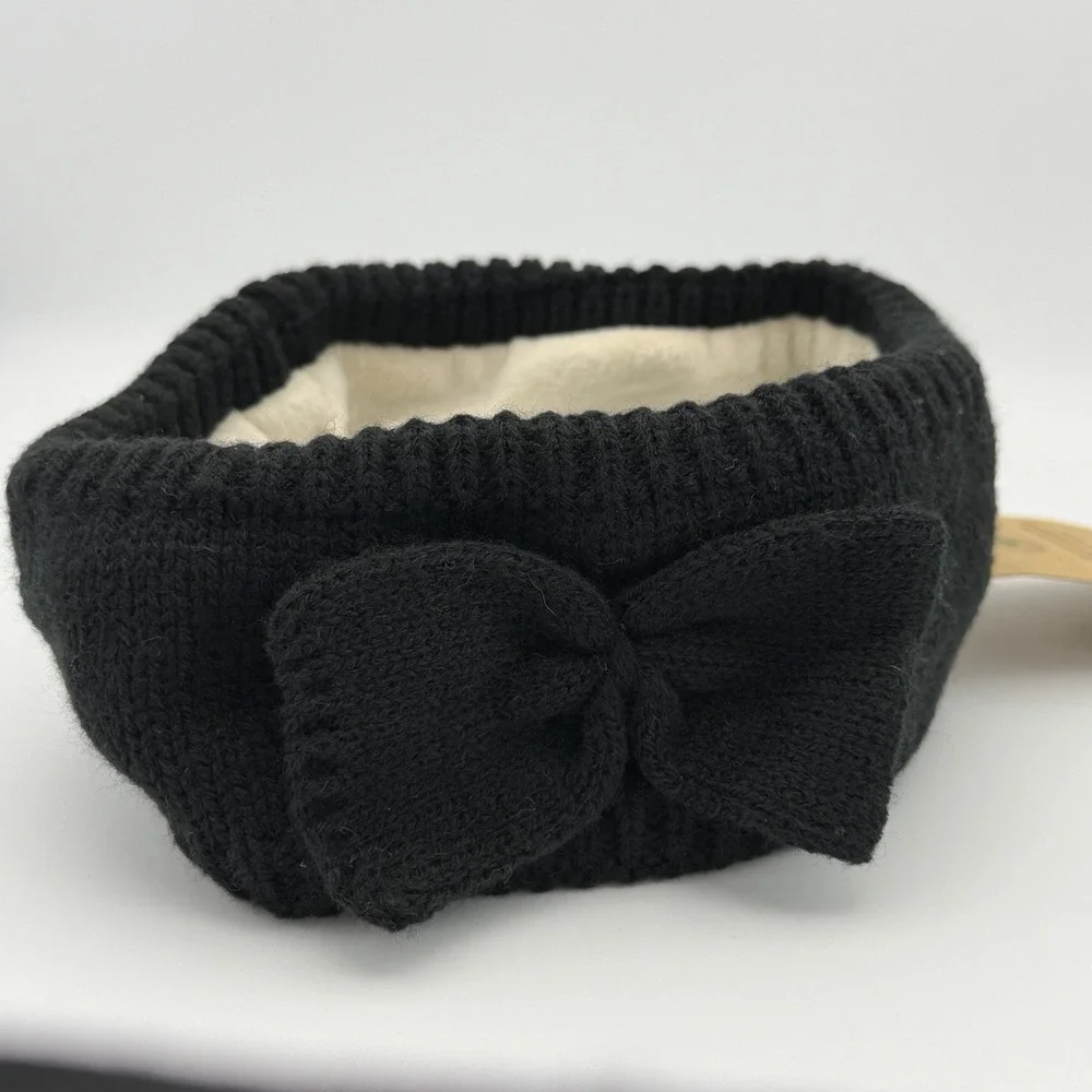 Northeast Outfitters Cozy Cabin Girls Bow Headband Black Winter Youth One Size
